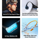 SENGIRNY Waterproof Bone Conduction Headphones - Open Ear, Bluetooth 5.0 2026 Model