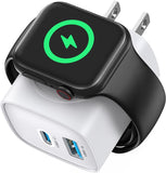 20W USB C Charger Block for Apple Watch 3-in-1 Charger Dual Ports Compatible with Apple Watch, iPhone, AirPods